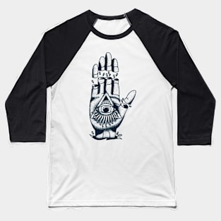 All Seeing Eye Vintage Illuminati Baseball T-Shirt